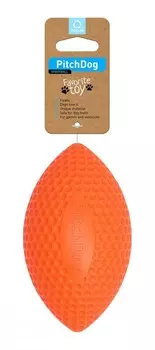 PitchDog игрушка "Sportball игровой мяч-регби" для апортировки для собак (9 см., Оранжевый)