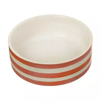 Пижон миска керамическая Полоски (0,18 л., Терракотовая)