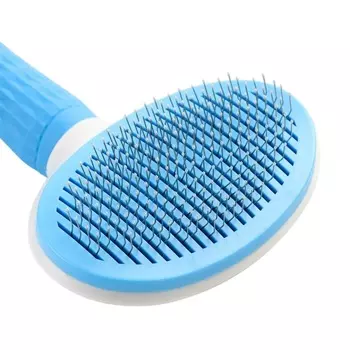 Пижон пуходёрка округлая, с каплями с самоочисткой Premium (10 х 19 см., Голубая)