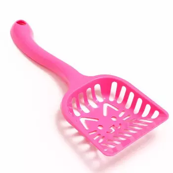 Пижон совок для туалета фигурный с эргономичной ручкой Кот (28 х 10 см., Розовый)