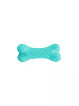 Playology Dual Layer Bone двухслойная жевательная косточка с ароматом арахиса (9 см., Голубой)