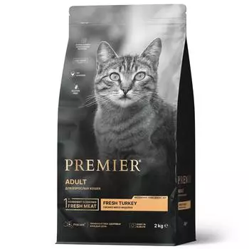 Premier Cat Adult сухой корм для взрослых кошек (Индейка, 2 кг.)