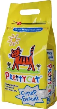 PrettyCat Супер белый наполнитель минеральный комкующийся (10 кг., 12 л.)