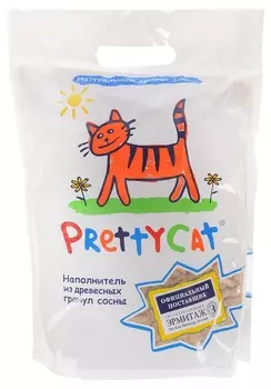 PrettyCat Wood Granules наполнитель древесный впитывающий (10 кг., 30 л.)
