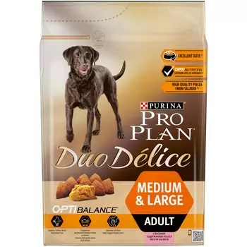 Pro Plan Duo Delice Medium &amp; Large для взрослых собак средних и крупных пород (Лосось, 2,5 кг.)