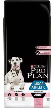 Pro Plan Large Adult Athletic для крупных собак атлетического телосложения с чувствительной кожей (Лосось, 14 кг.)