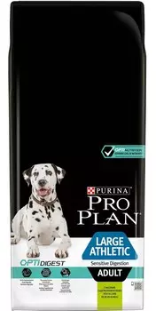 Pro Plan Large Adult Athletic для крупных собак атлетов с чувствительным пищеварением (Ягненок, 14 кг.)