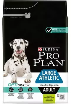 Pro Plan Large Adult Athletic для крупных собак атлетов с чувствительным пищеварением (Ягненок, 3 кг.)