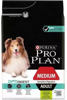 Pro Plan Medium Adult Sensitive Digestion для взрослых собак средних пород (развес) (Ягненок, Развес)