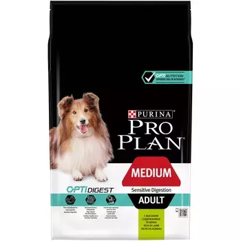 Pro Plan Medium Adult Sensitive Digestion для взрослых собак средних пород (Ягненок, 7 кг.)