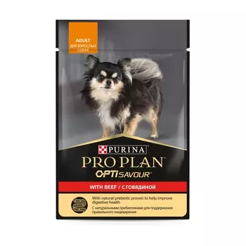 Pro Plan пауч для собак мелких и карликовых пород (кусочки в соусе) (Говядина, 85 г.)