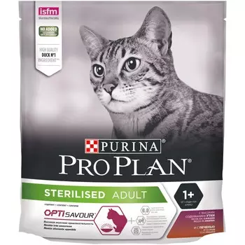 Pro Plan Sterilised для кошек и котов привередливых ко вкусу (Утка и печень, 400 г.)