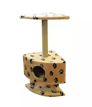 Пушок домик "Угловой на ножках" (43*43*98 см, В ассортименте)