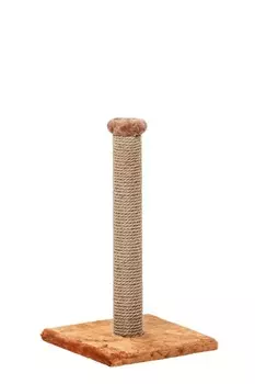 Пушок когтеточка-столбик (джут) (30 х 30 х 54 см., Коричневая)