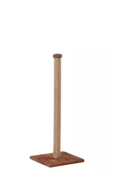 Пушок когтеточка-столбик (джут) (40 х 40 х 104 см., Коричневая)