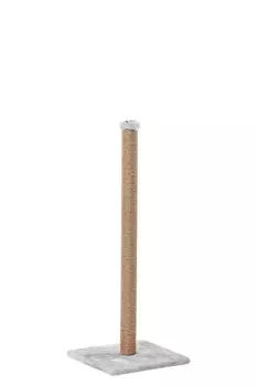 Пушок когтеточка-столбик (джут) (40 х 40 х 104 см., Серая)