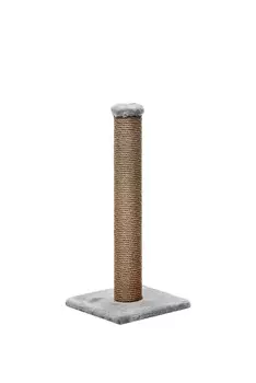 Пушок когтеточка-столбик толстый (джут) (30 х 30 х 69 см., Серая)