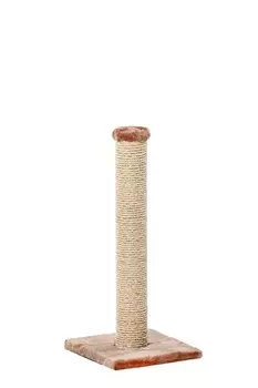 Пушок когтеточка-столбик толстый (сизаль) (30 х 30 х 69 см., Бежевая)