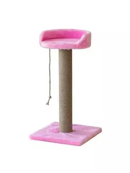 Пушок когтеточка "Тэди" (мех) (40 х 40 х 70 см., Розовый)