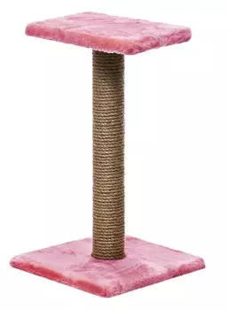 Пушок когтеточка "Зонтик" (джут) (30 х 30 х 54 см., Розовая)