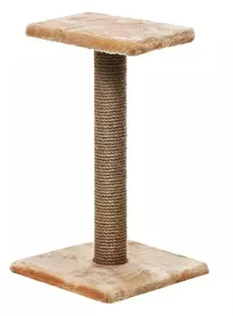 Пушок когтеточка "Зонтик" (джут) (30 х 30 х 54 см., Бежевая)