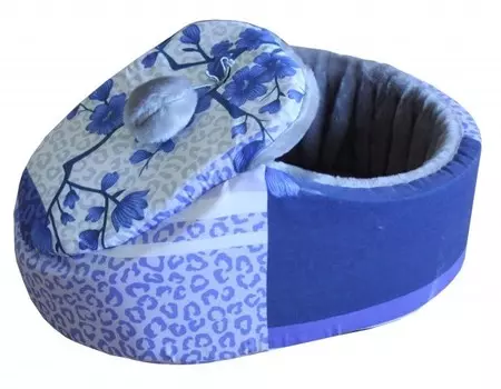 Пушок лежак "Тапок на меху" (47*33*26 см)