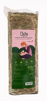 Qushy сено луговое с клевером (700 г. упаковка 2 шт по 700 г.)