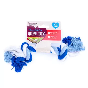 Rosewood игрушка для собак веревочная Кость (33 см., Синяя)
