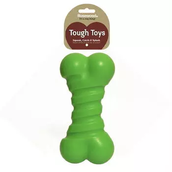 Rosewood Tough Toys игрушка для собак резиновая Кость (18 см., Зеленая)