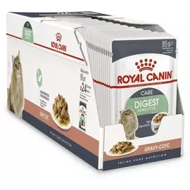 Royal Canin Digest Sensitive пауч для кошек с чувствительным пищеварением (кусочки в соусе) (Мясо, 85 г. упаковка 24 шт)