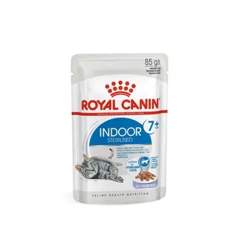 Royal Canin Indoor +7 пауч для домашних кошек старше 7 лет (кусочки в желе) (Мясо, 85 г.)