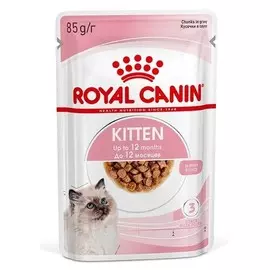 Royal Canin Kitten Instinctive пауч для котят (кусочки в соусе) (Мясо, 85 г.)