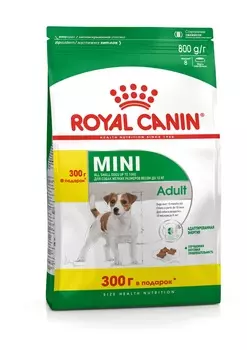 Royal Canin Mini Adult для взрослых собак мелких пород (Курица, 500г.+300 г.)