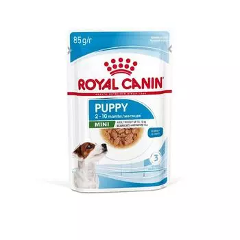 Royal Canin Mini Puppy пауч для щенков мелких пород (соус) (Мясо, 85 г.)
