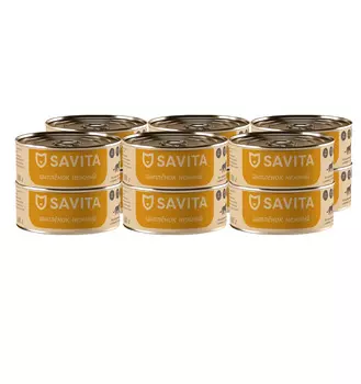 SAVITA консервы для кошек и котят (Цыпленок, 100 г. упаковка 12 шт)