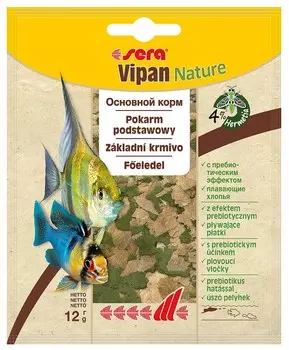 SERA Vipan Nature корм для всех видов рыб (хлопья) (12 г.)