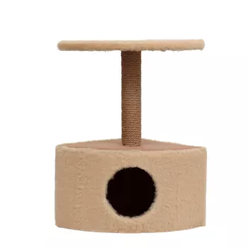 Sima Land домик-когтеточка для кошек угловой (35 х 35 х 64 см., Бежевый)