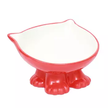 Sima Land миска керамическая на подставке (0,2 л., Красная)