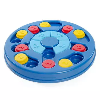 SkyRus игрушка для собак и кошек интерактивная Round Puzzle (25,5 х 3 см., Синяя)