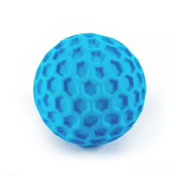 SkyRus игрушка для собак резиновая Шестигранный мячик (8 см., Синий)