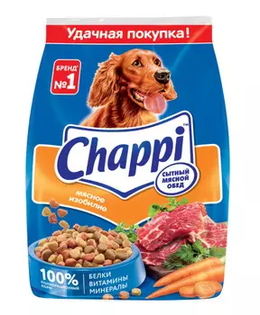 Сухой корм для собак Chappi Мясное изобилие 600г