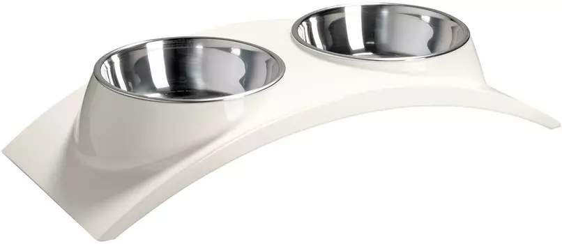 SuperDesign миска двойная на меламиновой подставке "Элеганс" (160 мл., Белый)