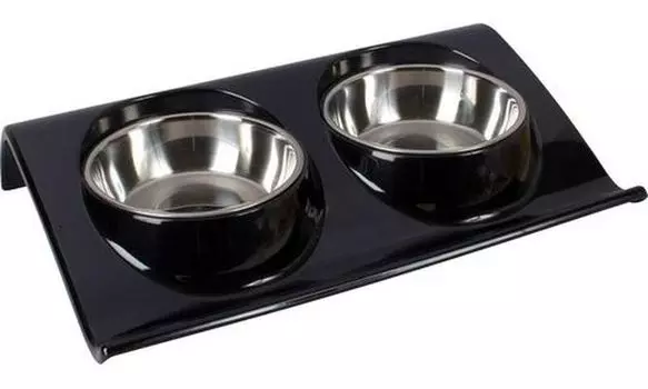 SuperDesign миска двойная на меламиновой подставке Z формы (2 х 160 мл.)