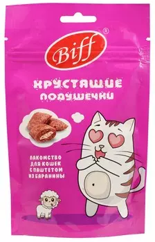 TiTBiT Biff хрустящие подушечки для кошек с паштетом (Баранина, 60 г.)