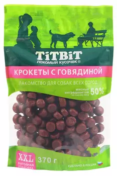 TiTBiT крокеты для собак (Говядина, 370 г.)