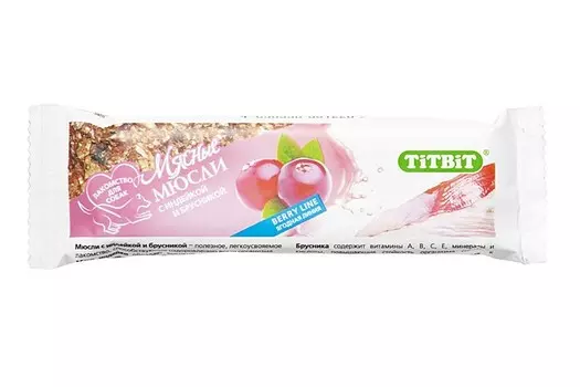 TiTBiT мюсли Berry с индейкой и брусникой для собак (Индейка и брусника, 40 г.)