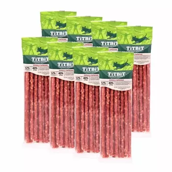 TiTBiT Золотая коллекция колбаса Пармская для собак (Курица и говядина, 8*80 г.)