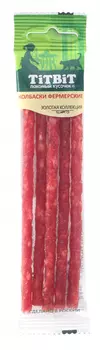 TiTBiT Золотая коллекция колбаски Фермерские для кошек (Курица и говядина, 20 г.)