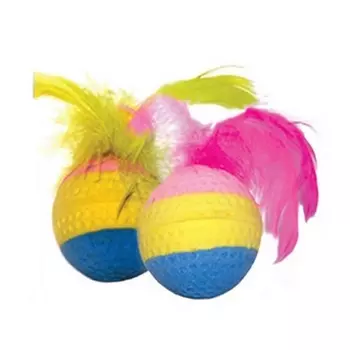Triol игрушка для кошек Мяч радужный (1 шт) (3,5 см.)