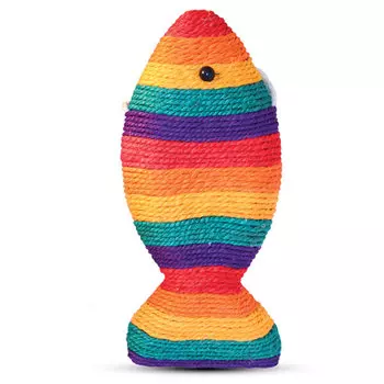 Triol когтеточка из сизаля рыбка цветная (40 см.)